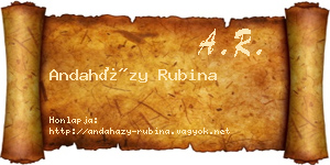 Andaházy Rubina névjegykártya